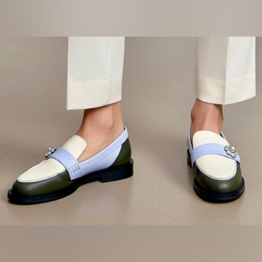 Ganni two-tone Loafers